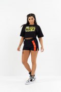 Заказать LabellaMafia Футболка укороченная Cropped 23447 (Black)