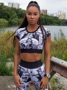 Заказать Mansen Рашгард С Коротким Рукавом Comics (черно-белые)